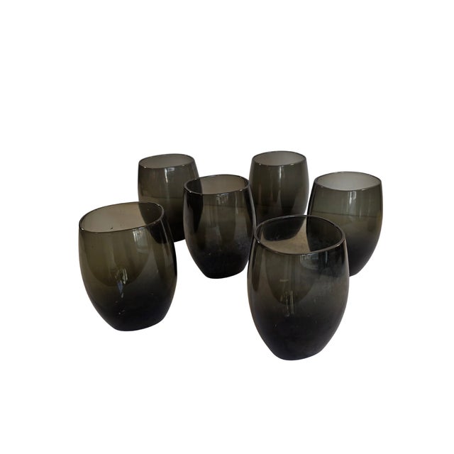 Mid 20th Century Holmegaard Per Lütken Smoky Highball Tumblers – Set of 6, Mid-Century Danish Modern For Sale - Image 13 of 15