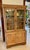 Gorgeous Circa 1790's Ireland Georgian Pine Display Cabinet. Features inlaid glass door panels, 2 display shelves, door...