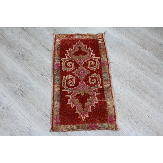 Mini Turkish Rug - 16"x30.5" For Sale - Image 10 of 10