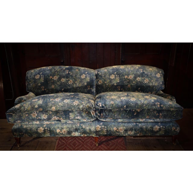 Large Vintage Two-Seater Sofa in Velvet by George Smith, 2010s For Sale - Image 15 of 17