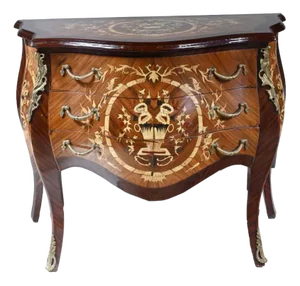 Louis XV French Bombe Dresser