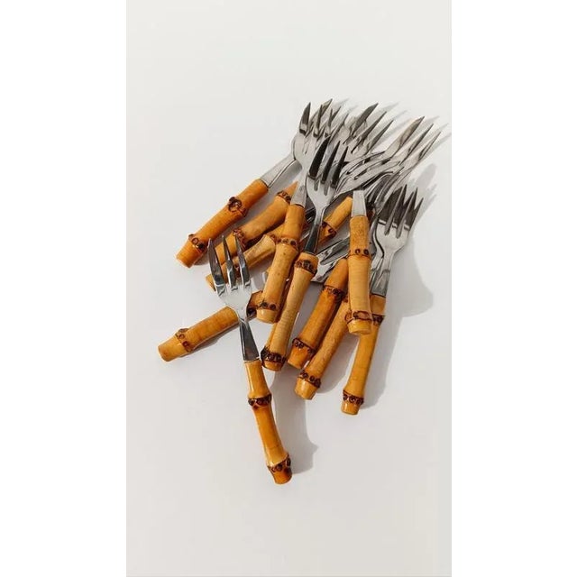 Vintage Dessert Set Flatware with Cake Servers in Stainless Steel, 1970s, Set of 14 For Sale - Image 4 of 17