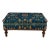 Oriental Rug Print Fabric Upholstered Chest Storage Bench For Sale