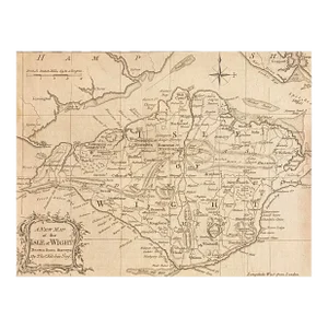 Antique Isle of Wight Map by Thomas Kitchin