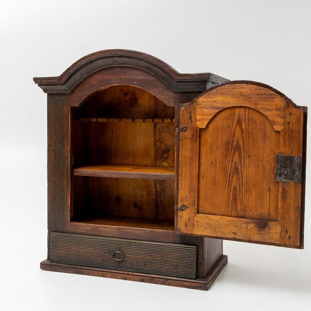 Baroque Small Antique Hanging Cabinet, 1700s For Sale - Image 3 of 6