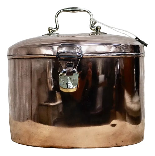 Victorian Copper Brass Hat Tin