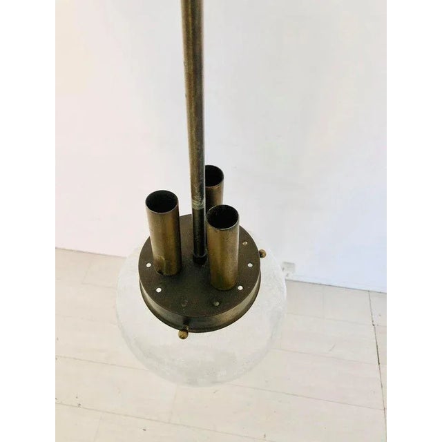 Brass & Glass Ceiling Lamps, 1950s, Set of 2 For Sale - Image 11 of 13