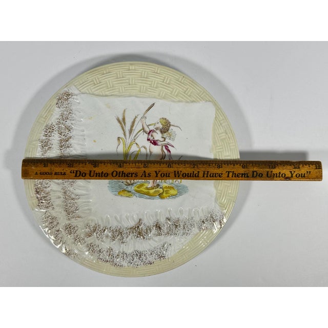 Cupid Plate, Antique Transferware Handkerchief Plate For Sale - Image 9 of 9