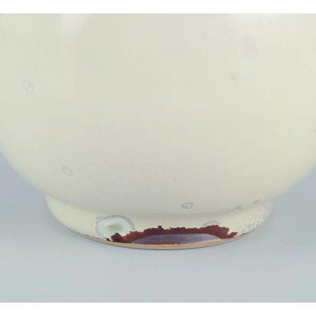 Swedish Ceramic Vase with Slender Neck by Sven Hofverberg For Sale - Image 3 of 9