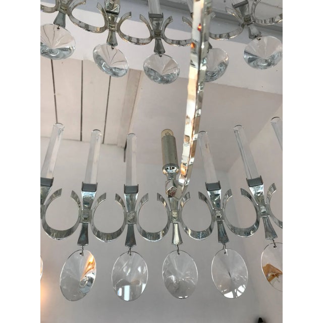Gaetano Sciolari 2 Chandeliers Ovali by Sciolari, Italy, 1970s For Sale - Image 4 of 12