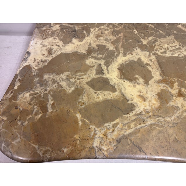 Italian Biomorphic Square Marble Table, 1970s For Sale - Image 14 of 17