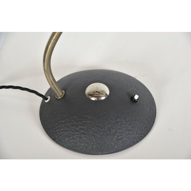 Christian Dell Mid-Century Industrial Grey Desk Light Lamp by Christian Dell for Kaiser Idell / Kaiser Leuchten, Germany, 1960 For Sale - Image 4 of 14