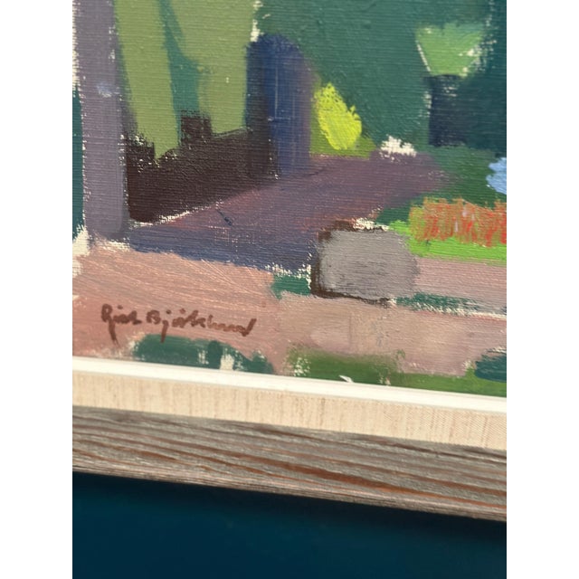 Richard Björklund, Garden, 1960s, Oil on Canvas, Framed For Sale - Image 7 of 17