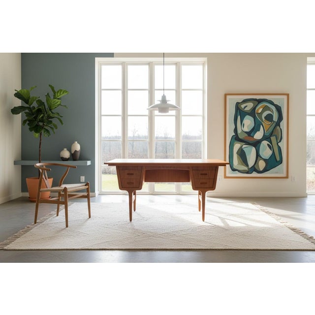 Brown Extendable Desk in Teak by Carl Aage Skov for Munch Møbler, 1960s For Sale - Image 8 of 18