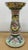 One of a kind colorful artistic mosaic pedestal column or plant stand featuring a cnetral floral design with roses in...