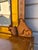 Brown Vintage Art Deco Waterfall Dresser With an Attached Arched Mirror Featuring Amber-Tinted Glass Panels and Geometric Wood Inlay on Casters For Sale - Image 8 of 12
