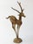 Gold Dancing Stag, Antelope, Doe, and Fawn in Gilded Brass, 1970s For Sale - Image 8 of 11