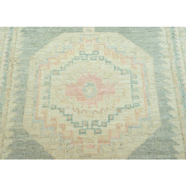 Turkish Oushak Rug 2'11" x 12'7" #20262 For Sale - Image 4 of 8