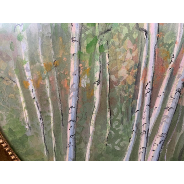 Late 20th Century 20th Century Woodland Watercolor Art For Sale - Image 5 of 7