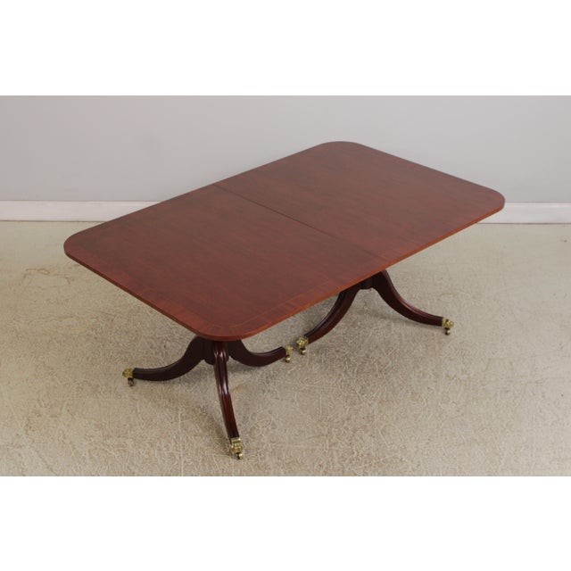 Baker Furniture Company Baker Colonial Williamsburg Mahogany Dining Room Table For Sale - Image 4 of 18