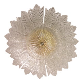 Extra Large Palmetta, Italian Murano Glass Ceiling Light or Flush Mount, 1970s For Sale