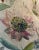 Farmhouse Large Bolster Pillow Decorated With a Delicate Water Color Look Floral Pattern of Rich Blues, Pinks and Yellows - Made in the U K For Sale - Image 3 of 12