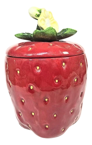 Strawberry Mojolica Canister