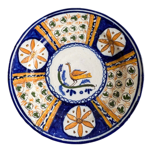 Hand-Painted Italian Folk Art Majolica Plate