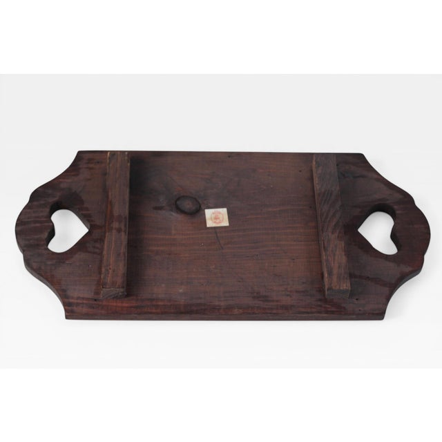 Wood Pfaltzgraff Village Wood Tray With Heart Cutout Handles For Sale - Image 7 of 15