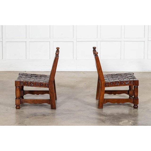 Mid-Century Spanish Brutalist Walnut Chairs, 1960, Set of 2 For Sale - Image 13 of 15