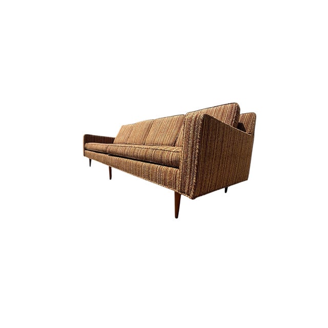 Mid-Century Modern Mid Century Modern Tweed Couch Sofa For Sale - Image 3 of 5
