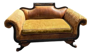 Old Hickory Tannery Empire Style Settee Sofa