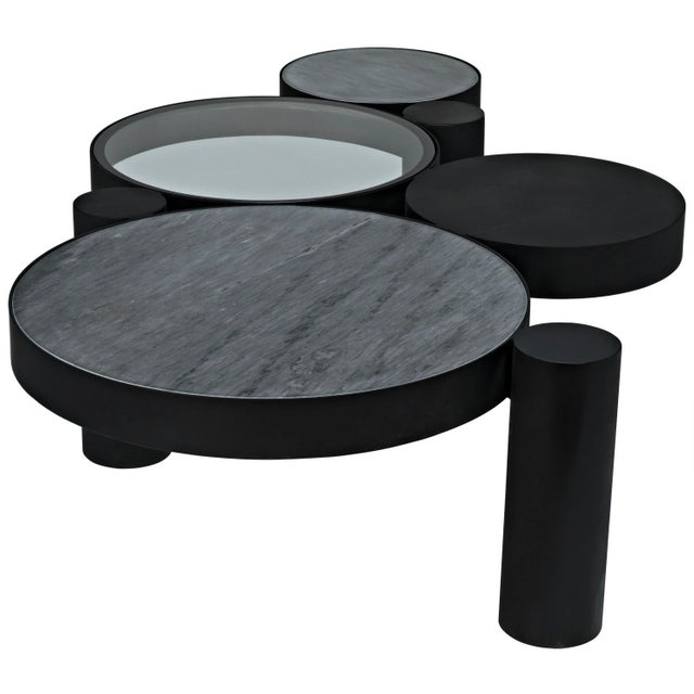 Black NOIR Trypo Coffee Table in Black Metal For Sale - Image 8 of 9