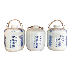1950s Set of Three Ceramic Sake Barrels