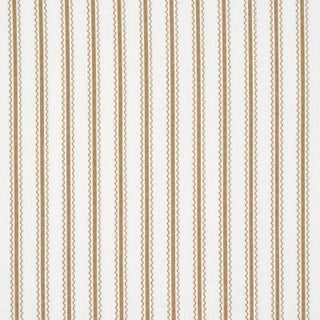 Schumacher X Mark D. Sikes Birdie Ticking Stripe Fabric In Neutral For Sale