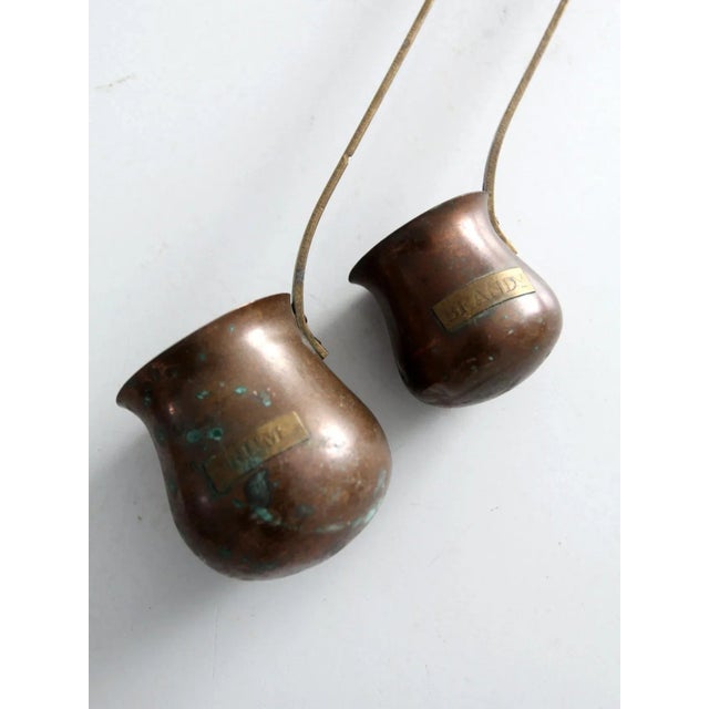 Antique Copper Liquor Ladles Pair For Sale - Image 6 of 13