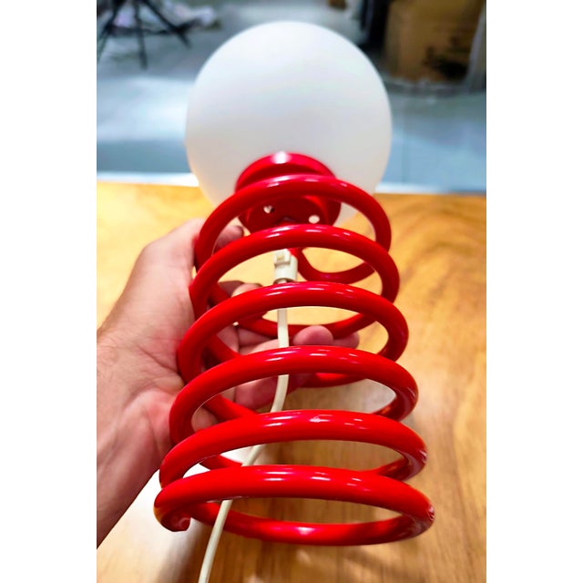 Mid-Century Modern Spiral Table Lamp, 1970s For Sale - Image 3 of 9