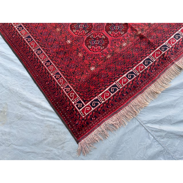 Textile Fine Quality Red Bokhara Hand-Knotted Wool Rug - 7'9" X 5'5" For Sale - Image 7 of 16
