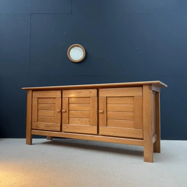 French Elm Sideboard, 1970s For Sale - Image 4 of 8
