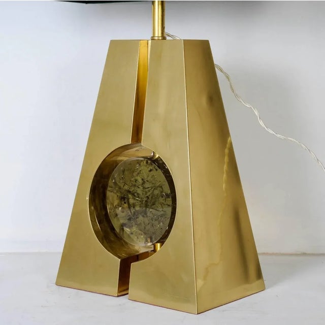 Vintage Crushed Ice Resin Lamps, Set of 2 For Sale - Image 6 of 8