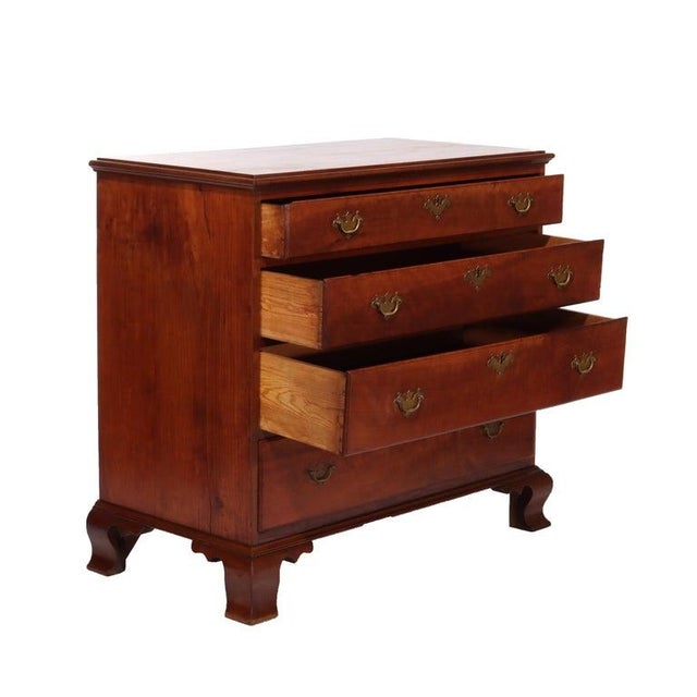 Antique Chippendale Cherry Graduated 4-Drawer Chest C1800 Measures - 35 1/2" x 39 1/2" x 20 1/4" A classic example of...