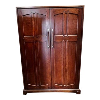 Bernhard Wood Entertainment Center Wardrobe For Sale