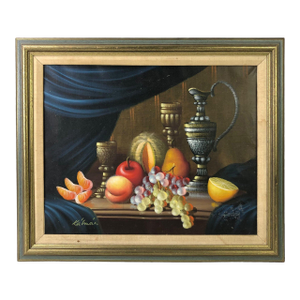 Late 20th Century Still Life, Oil on Canvas Painting, Signed Kalman (Hungarian)