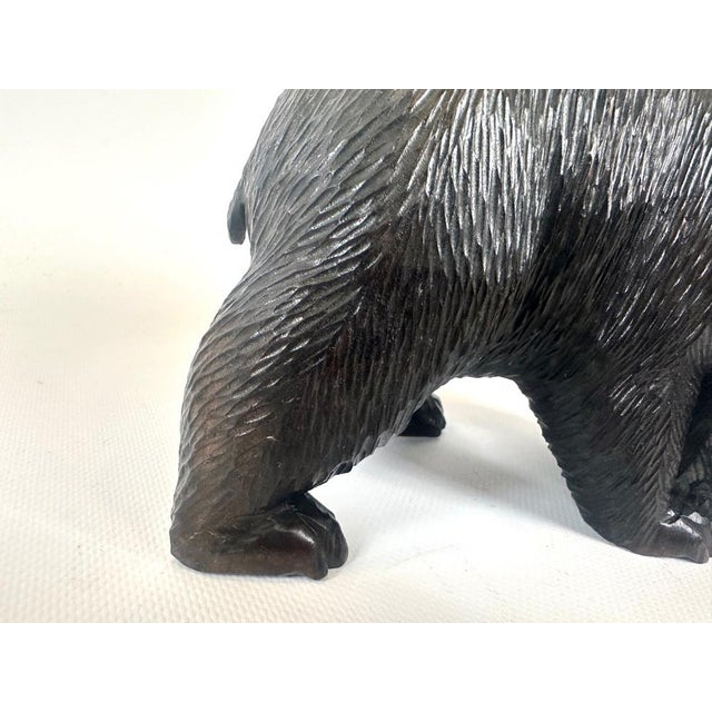 Japanes Bear with Cub Wooden Carved Ainu Figurine, 1900s For Sale - Image 9 of 15