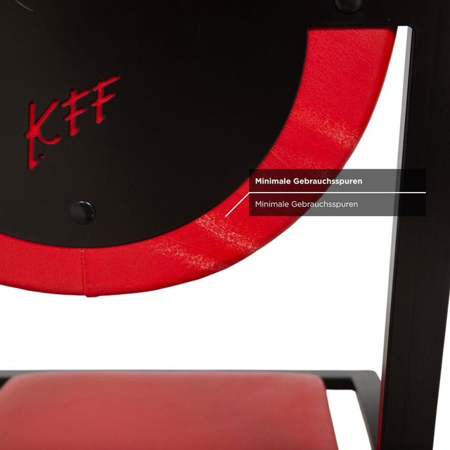 Sinus Chair in Red Leather from KFF For Sale - Image 5 of 10