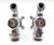 Metal Vintage Chrome Plated Brass Hot & Cold Faucets For Sale - Image 7 of 12