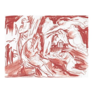 1950s Mythological Drawing For Sale