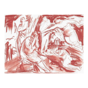 1950s Mythological Drawing