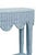 Worlds Away Matthew Izzo Home Paloma Light Blue Rattan Demi Luna Console Table For Sale - Image 4 of 9