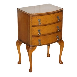 Vintage Art Deco Style Burr Walnut Side Table For Sale